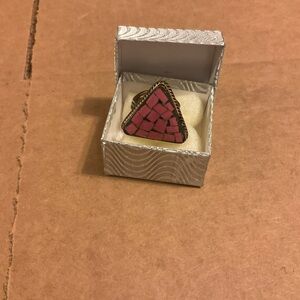 Pink Triangle Mosaic Ring